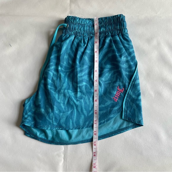 Juicy Couture Teal Athletic Shorts with Pink Logo - Picture 7 of 8